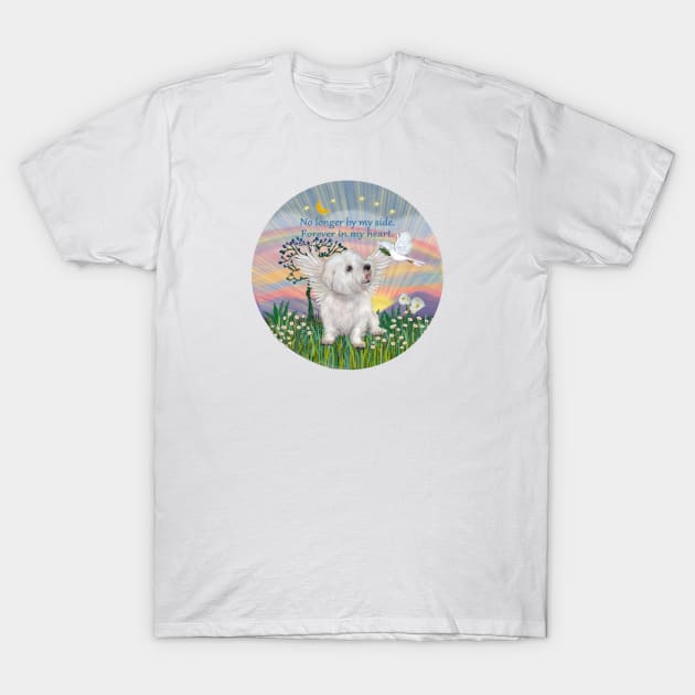 Maltese Angel in Rainbow Bridge Original T-Shirt by Dogs Galore and More